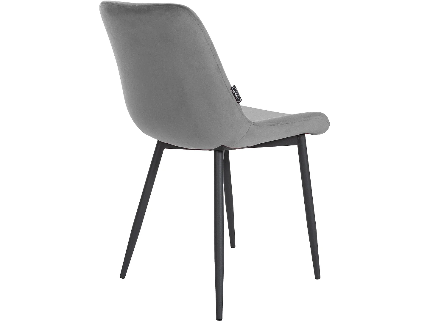 Lot de 4  chaise salle à manger - Velours & Blanc - Gris - Victoria