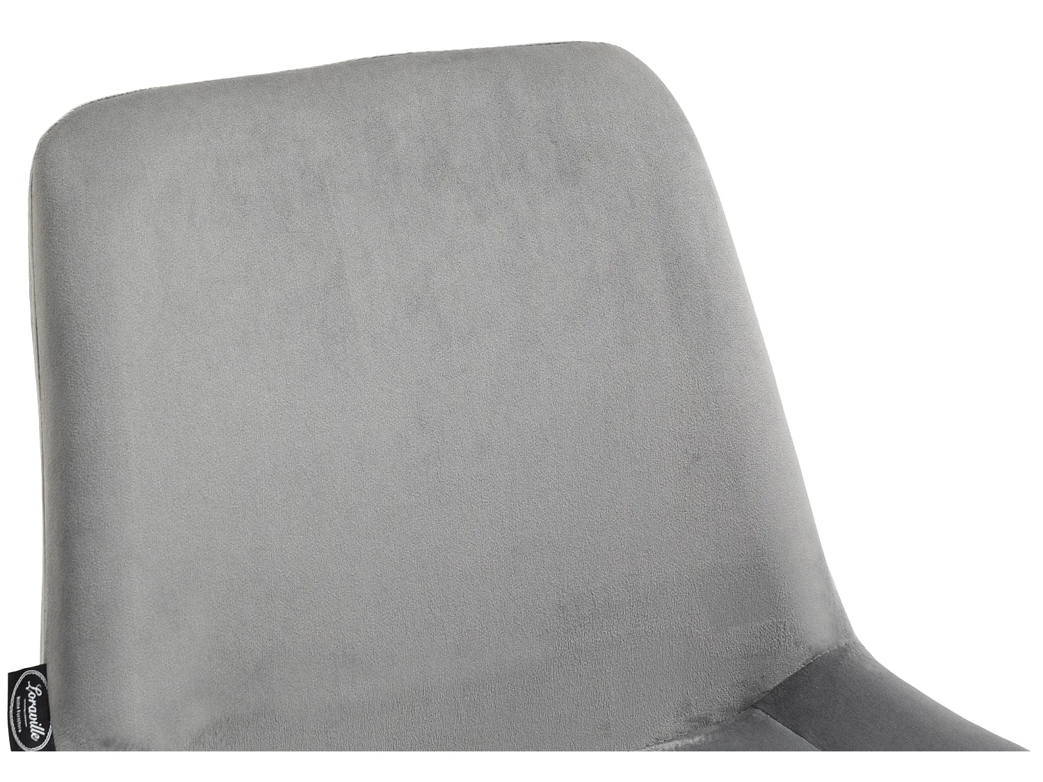 Lot de 4  chaise salle à manger - Velours & Blanc - Gris - Victoria