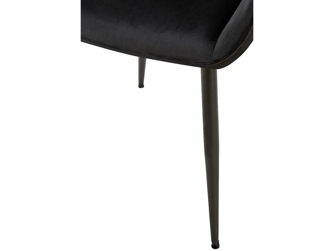 Lot de 2  chaises avec accoudoirs - Tissu - Noir - Vessa