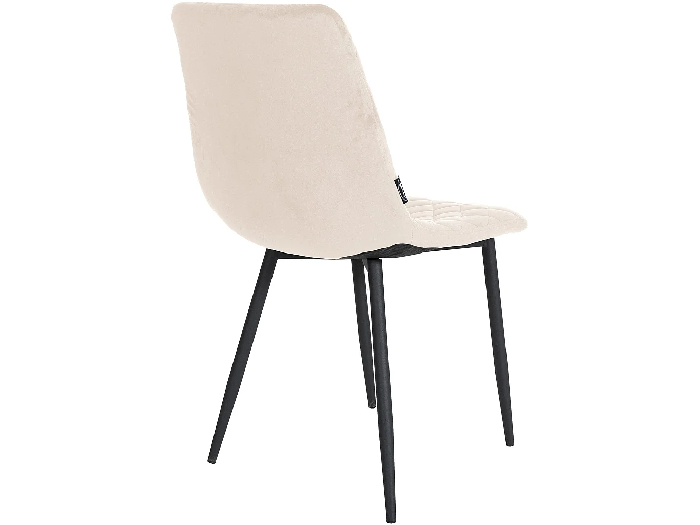 Eetkamerstoelen - Fluweel & natura (vierkant) - creme - Telde
