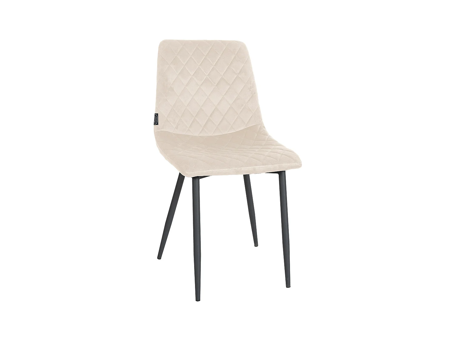 chaise salle à manger - Velours & Nature (carré) - Crème - Telde