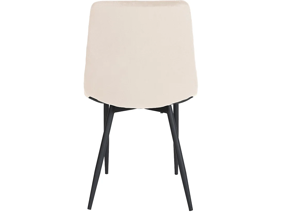 chaise salle à manger - Velours & Nature (carré) - Crème - Telde