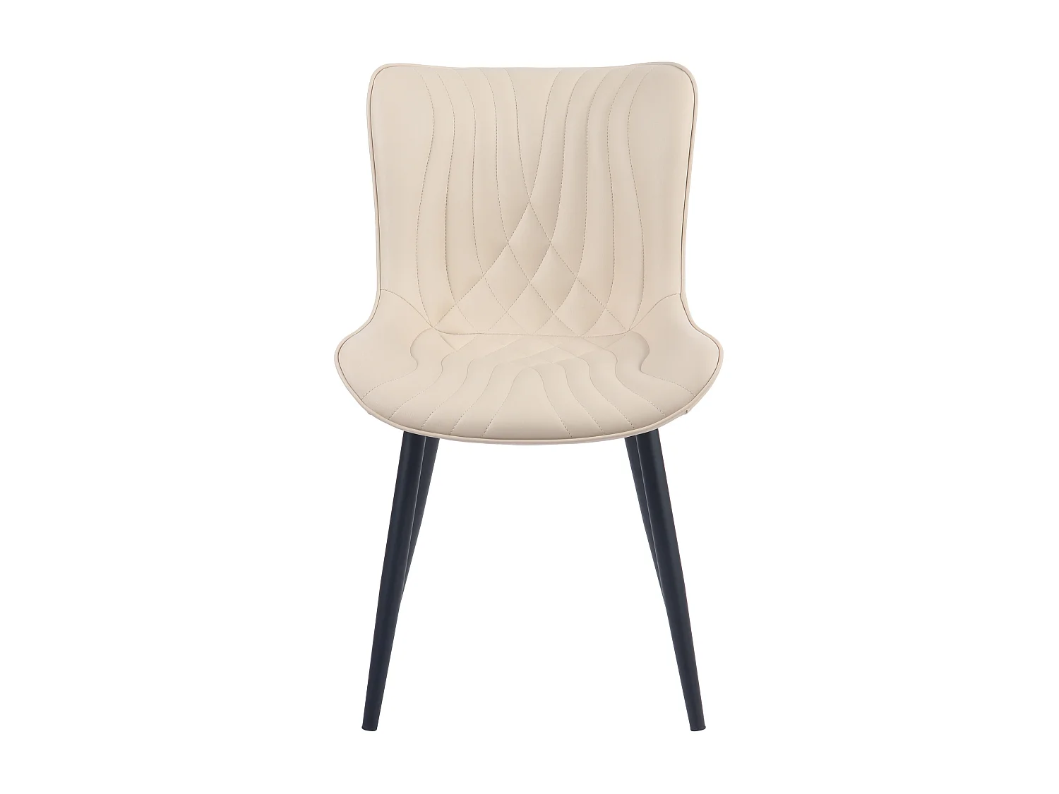 chaise salle à manger - Similicuir - Crème - Brady