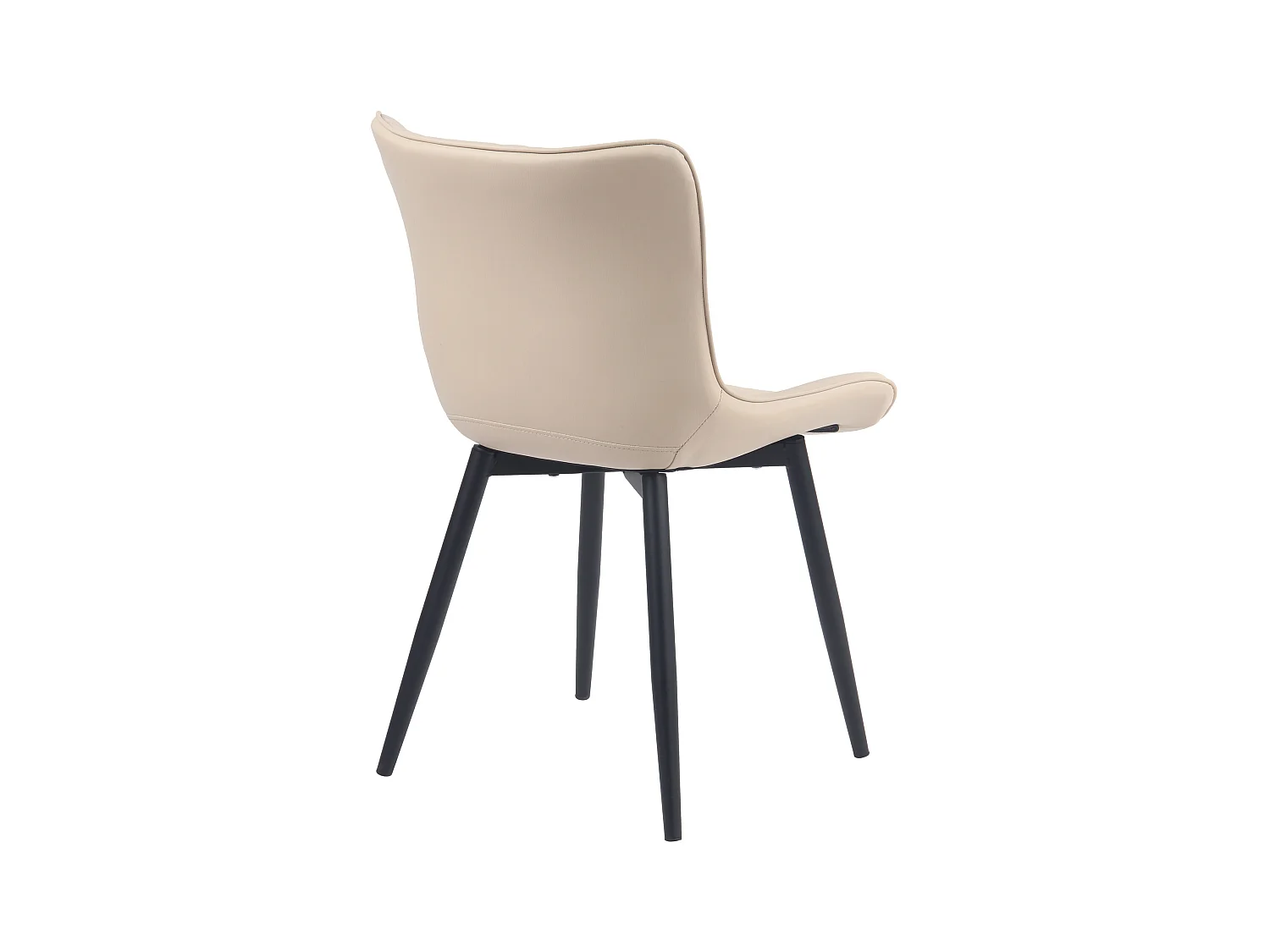 chaise salle à manger - Similicuir - Crème - Brady