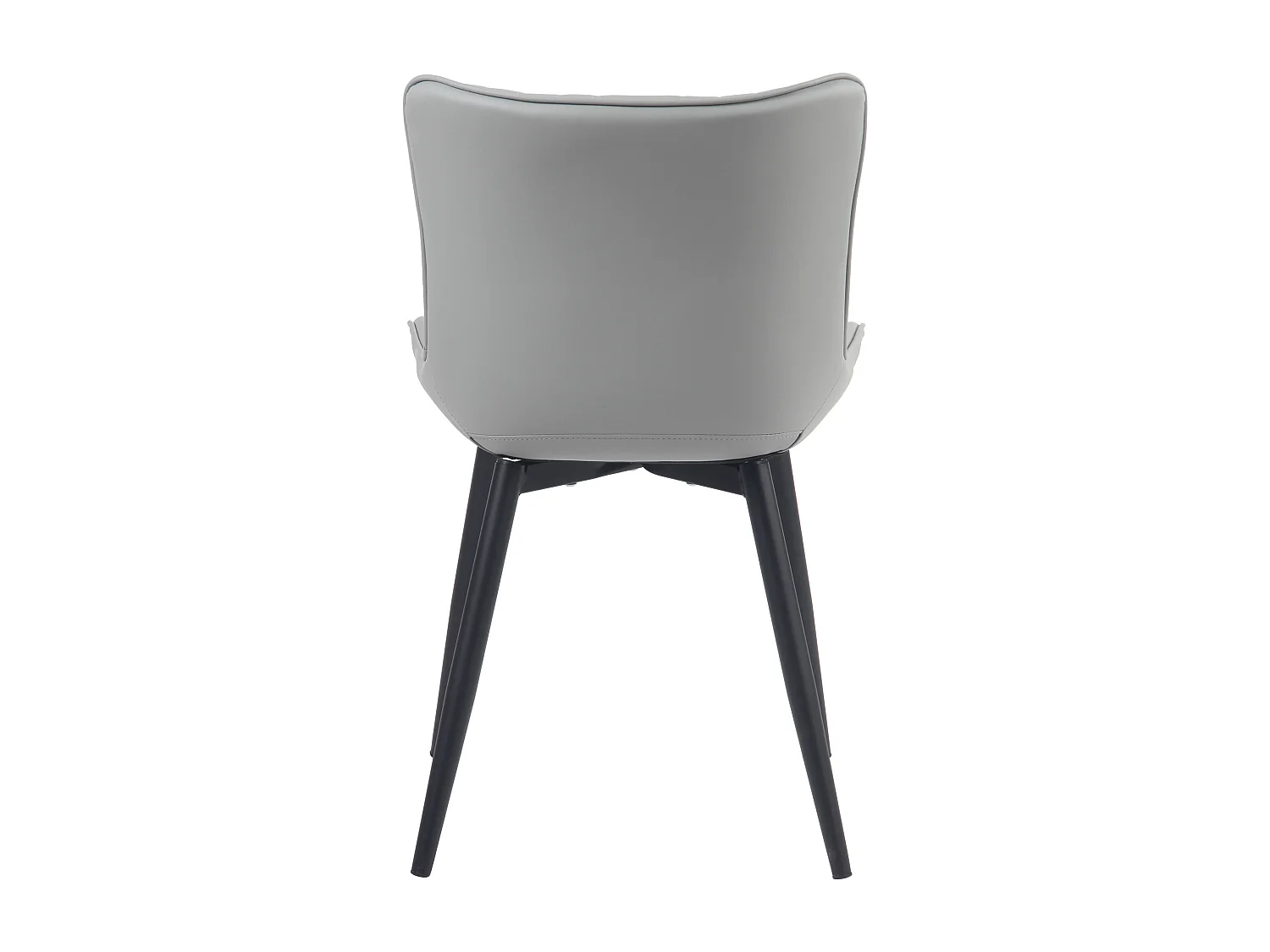 Lot de 2  chaise salle à manger - Similicuir - Gris - Brady