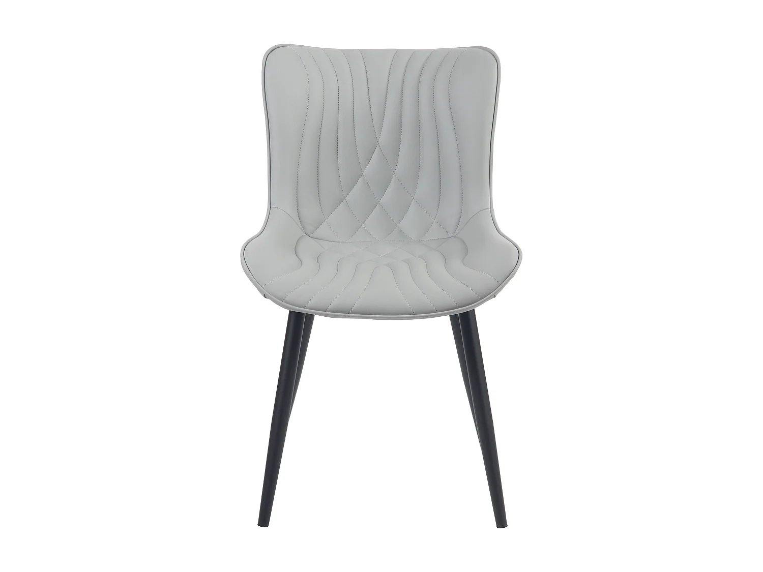 Lot de 2  chaise salle à manger - Similicuir - Gris - Brady