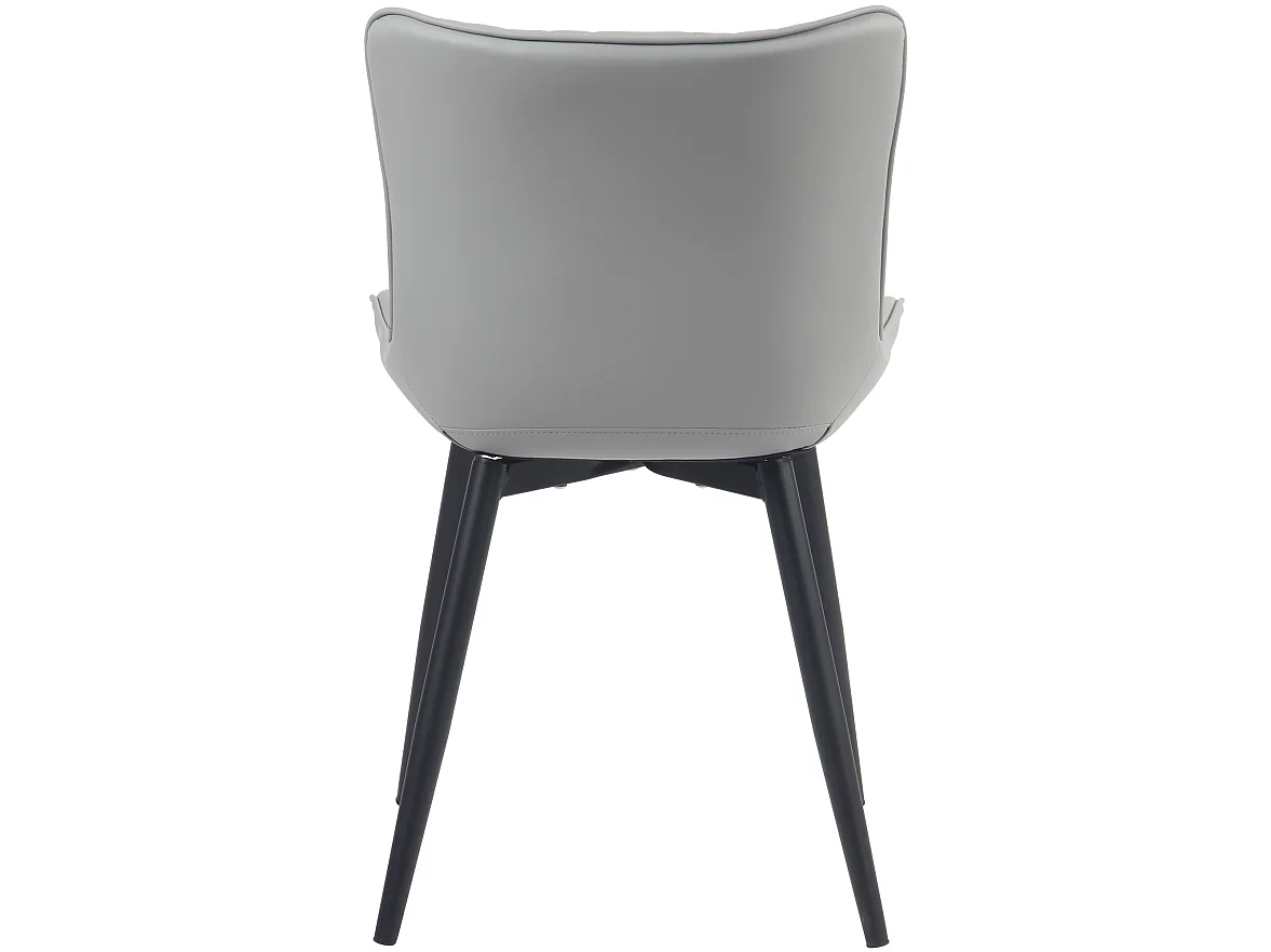 Lot de 2  chaise salle à manger - Similicuir - Gris - Brady