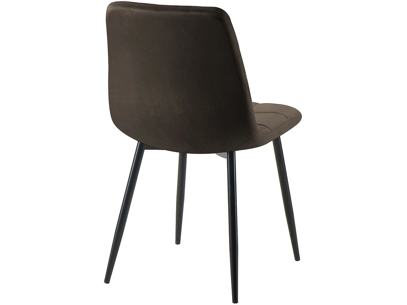 Set van 4  Eetkamerstoelen - Fluweel - bruin - Tilde
