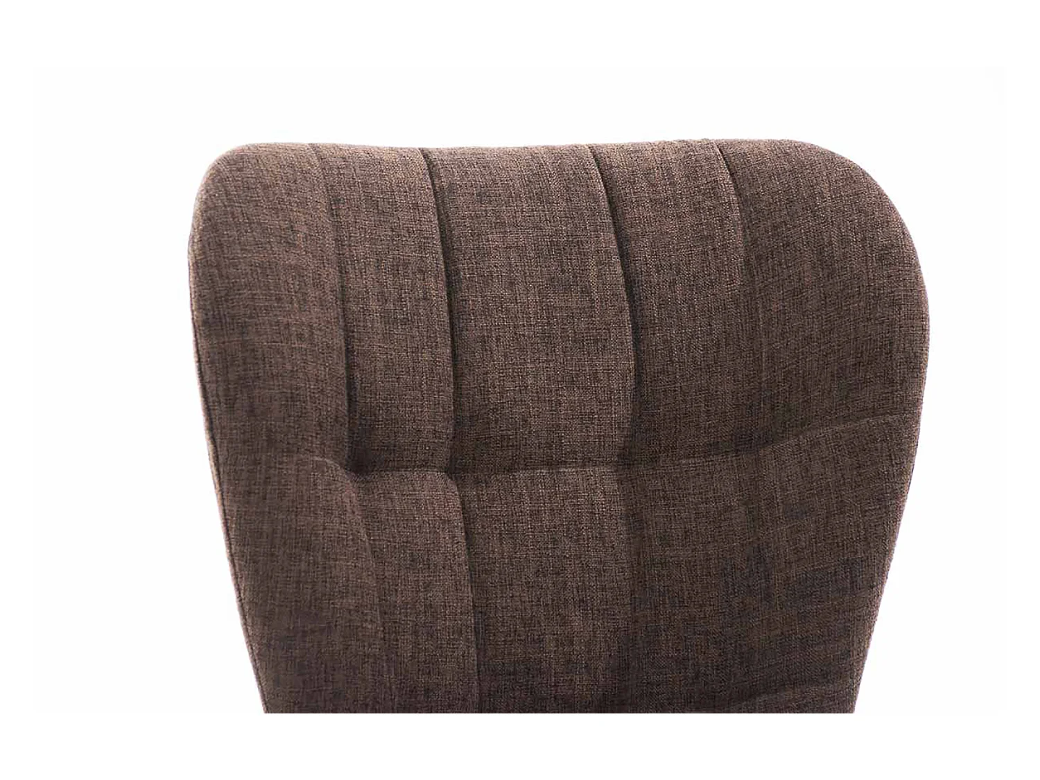 Lot de 4  chaise salle à manger - Tissu & Bois - Marron - Elda