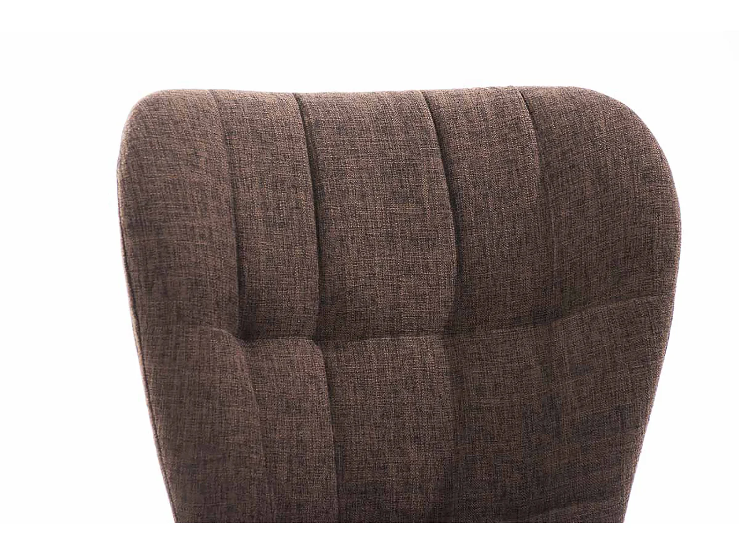 Lot de 4  chaise salle à manger - Tissu & Bois - Marron - Elda