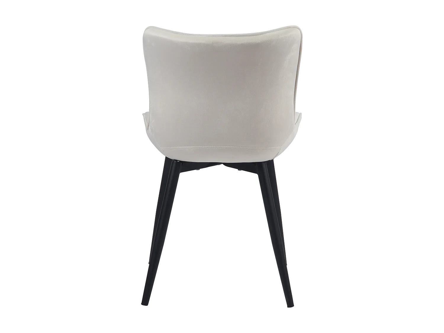 Lot de 2  chaise salle à manger - Velours - Crème - Brady