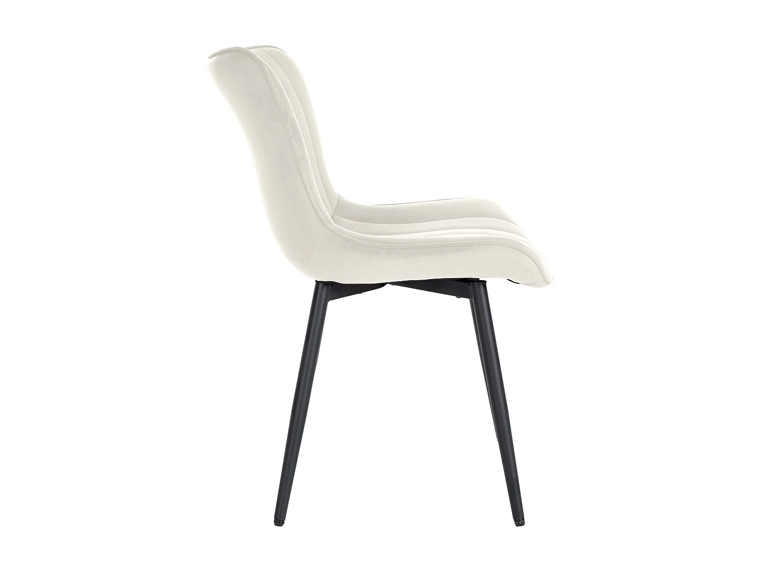 Eetkamerstoelen - Fluweel - creme - Largo