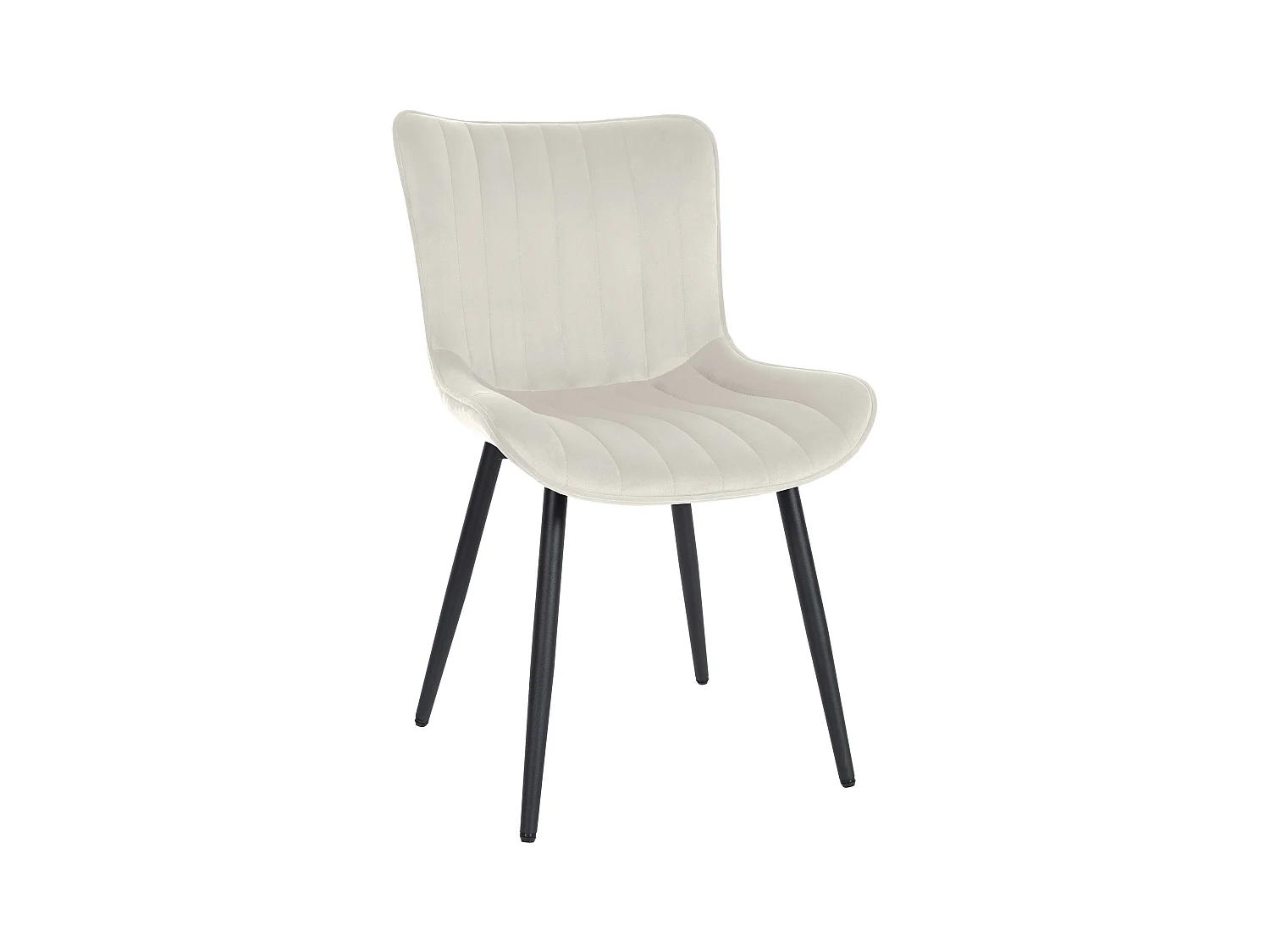 chaise salle à manger - Velours - Crème - Largo