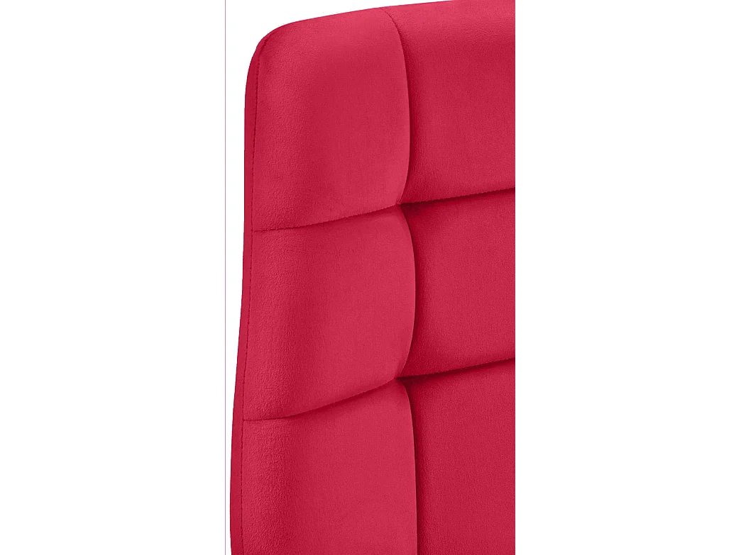 Lot de 2  chaise salle à manger - Velours - Rouge - Tilde