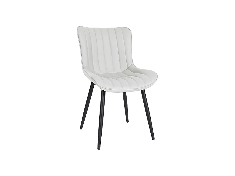 Esszimmerstuhl - Kunstleder - weiß - Largo