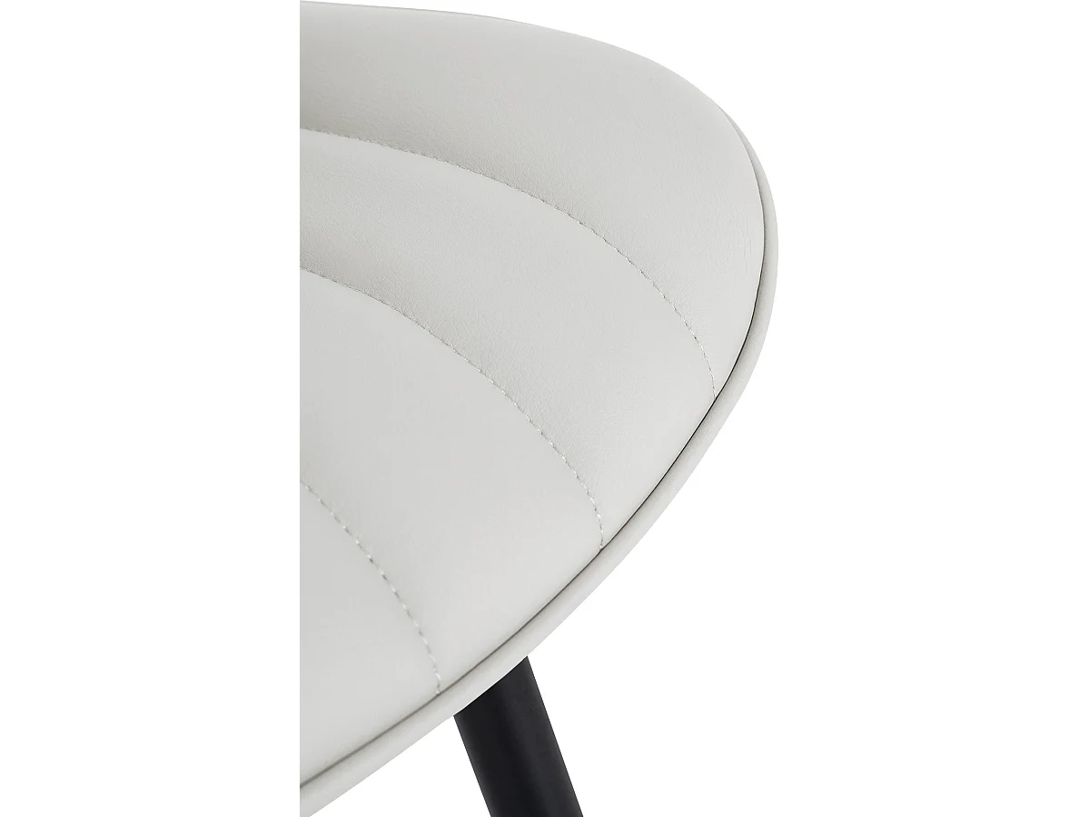 Eetkamerstoelen - Kunstleer - wit - Largo