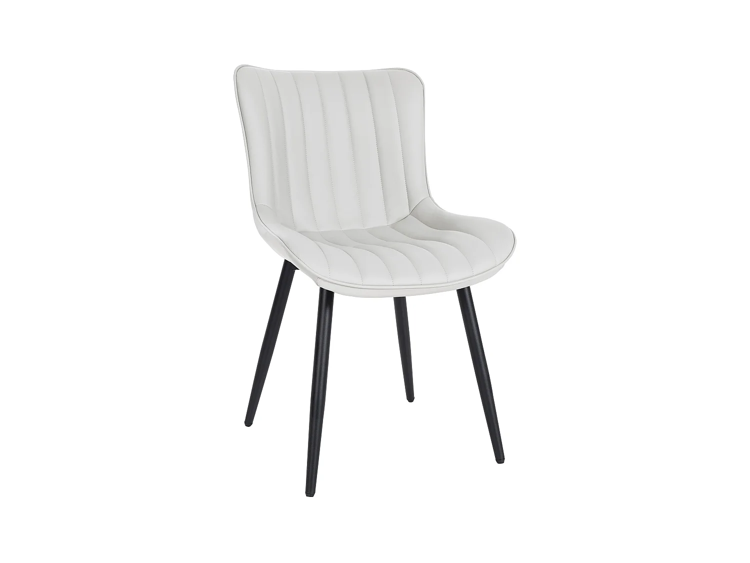 chaise salle à manger - Similicuir - Blanc - Largo