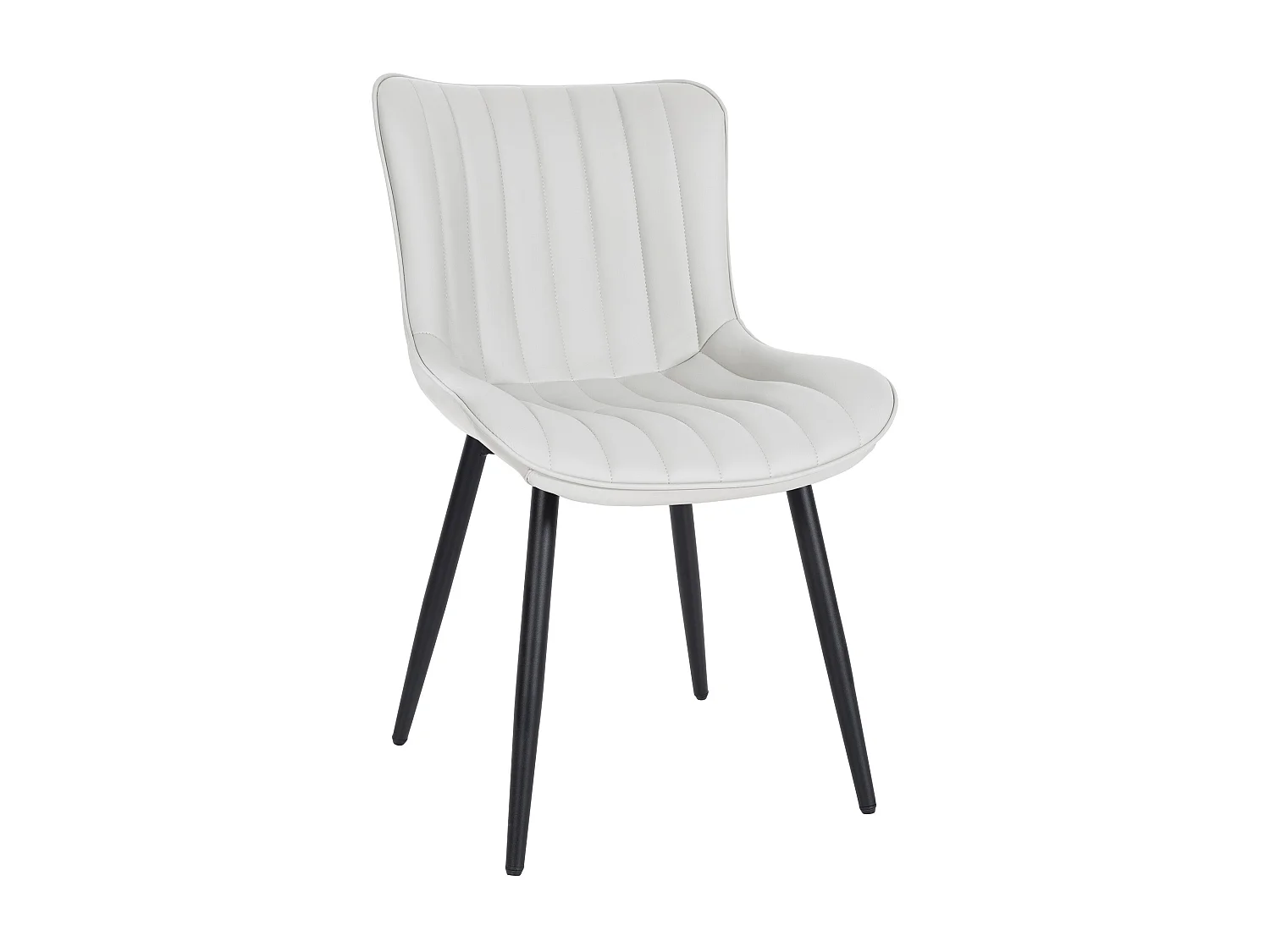 chaise salle à manger - Similicuir - Blanc - Largo