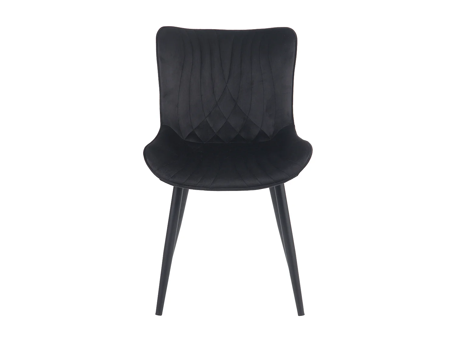 Lot de 2  chaise salle à manger - Velours - Noir - Brady