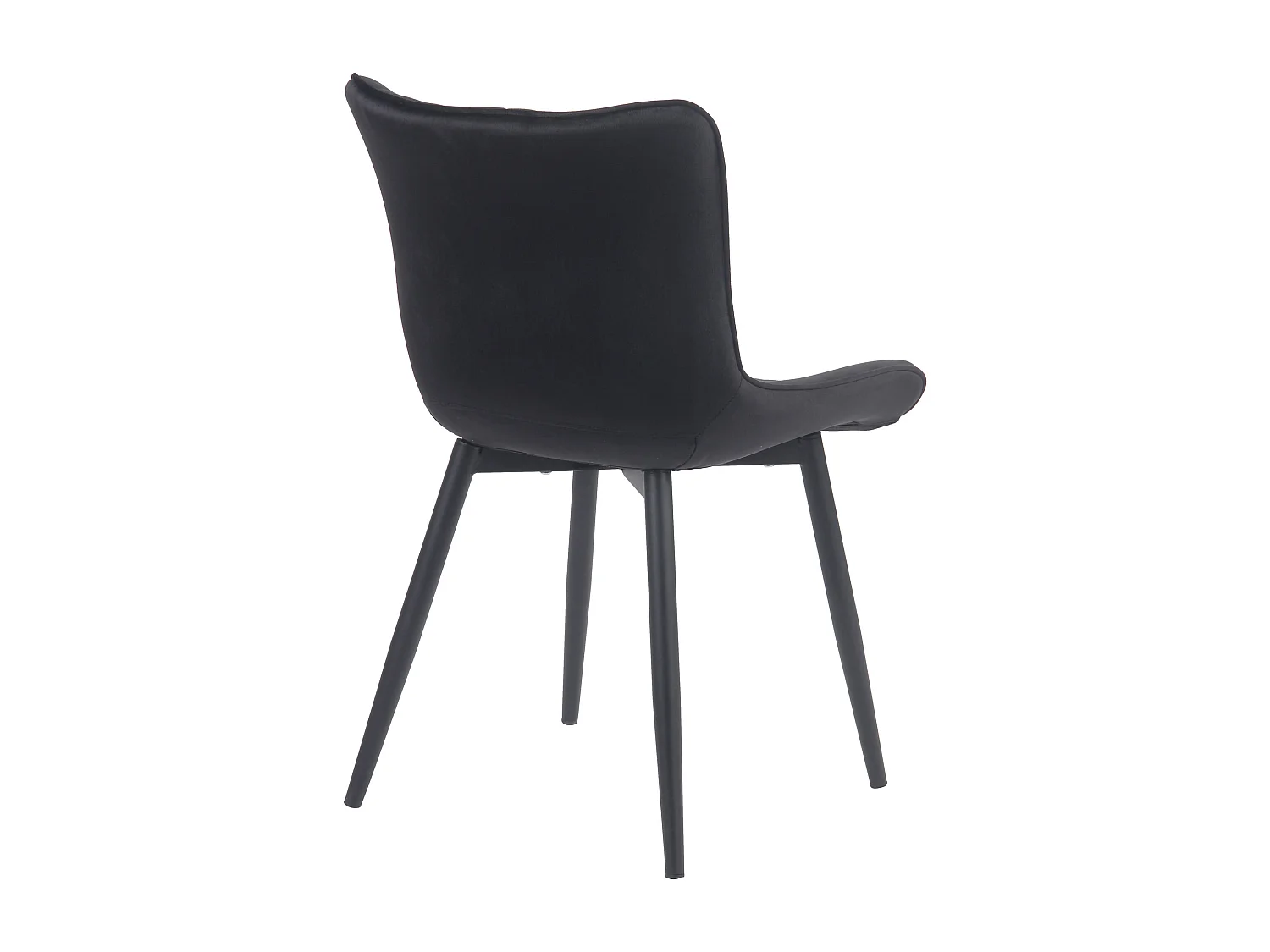 Lot de 2  chaise salle à manger - Velours - Noir - Brady