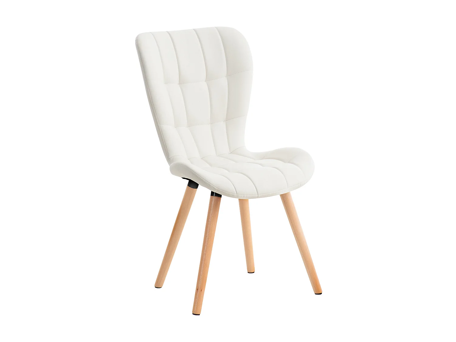 chaise salle à manger - Similicuir - Blanc - Elda