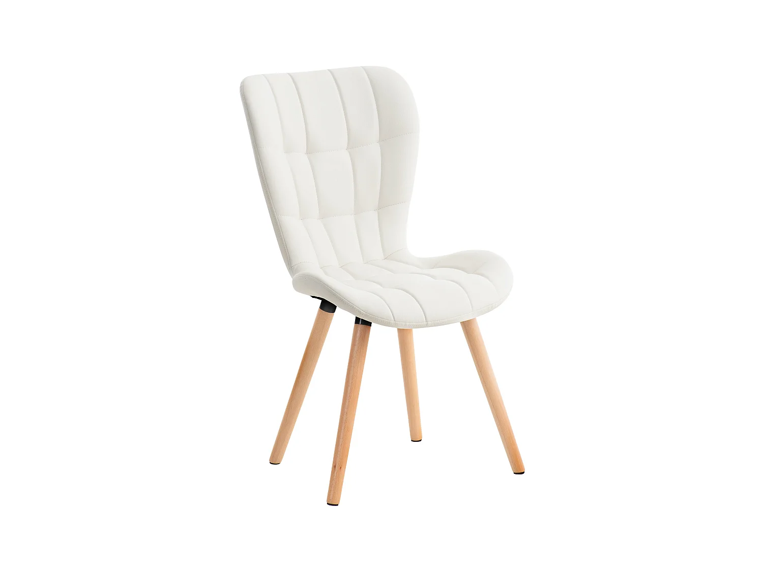 chaise salle à manger - Similicuir - Blanc - Elda