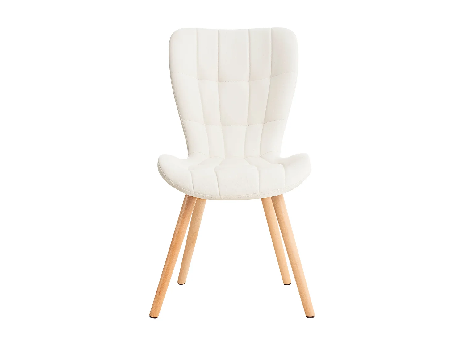 chaise salle à manger - Similicuir - Blanc - Elda