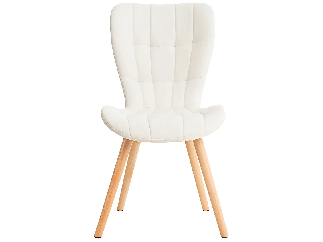 chaise salle à manger - Similicuir & Nature - Blanc - Elda