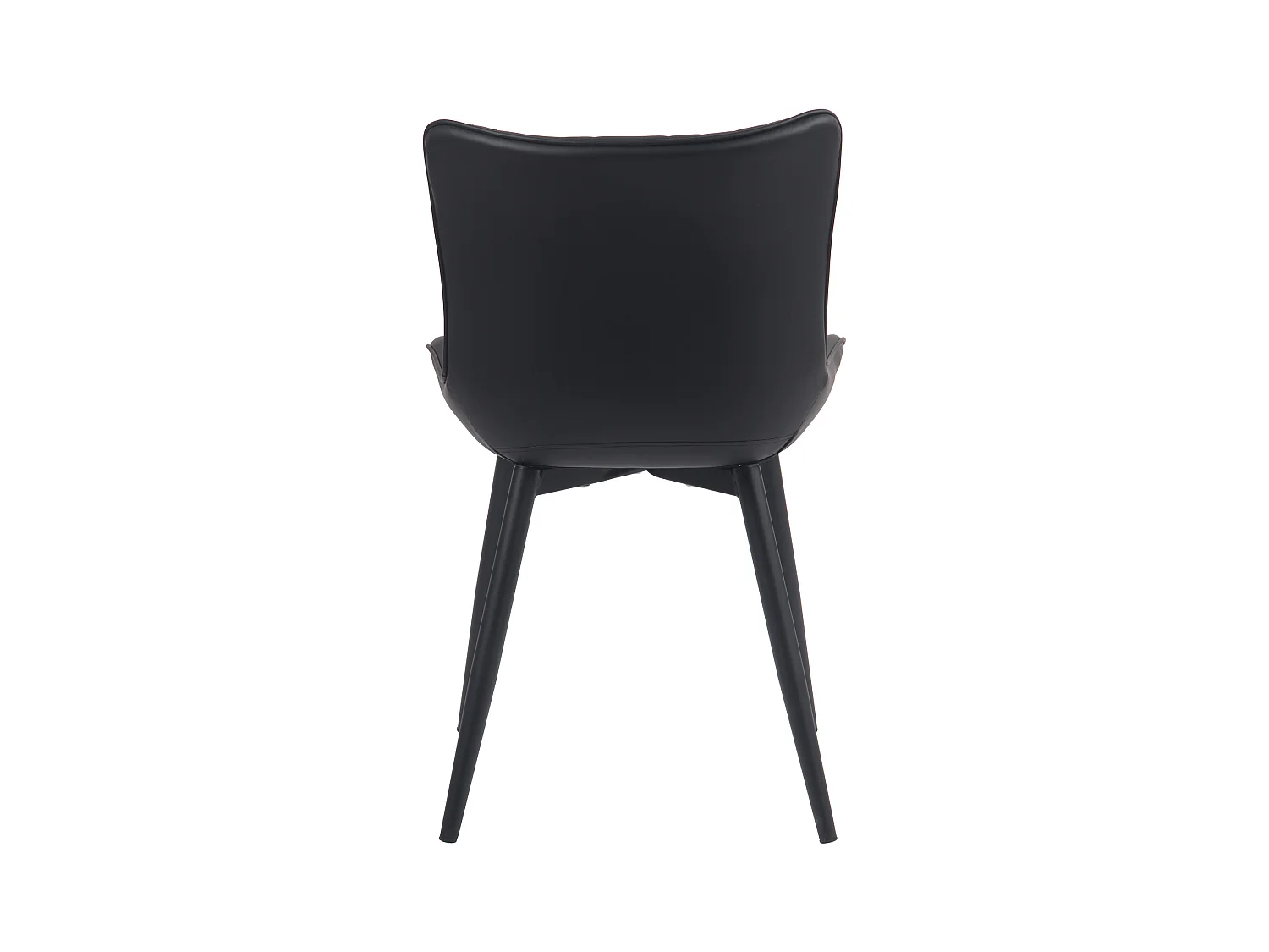 Lot de 2  chaise salle à manger - Similicuir - Noir - Brady