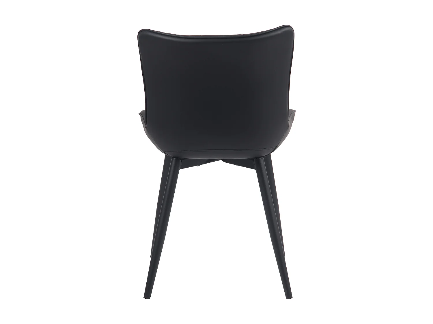 Lot de 2  chaise salle à manger - Similicuir - Noir - Brady