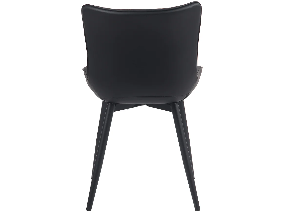 Lot de 2  chaise salle à manger - Similicuir - Noir - Brady