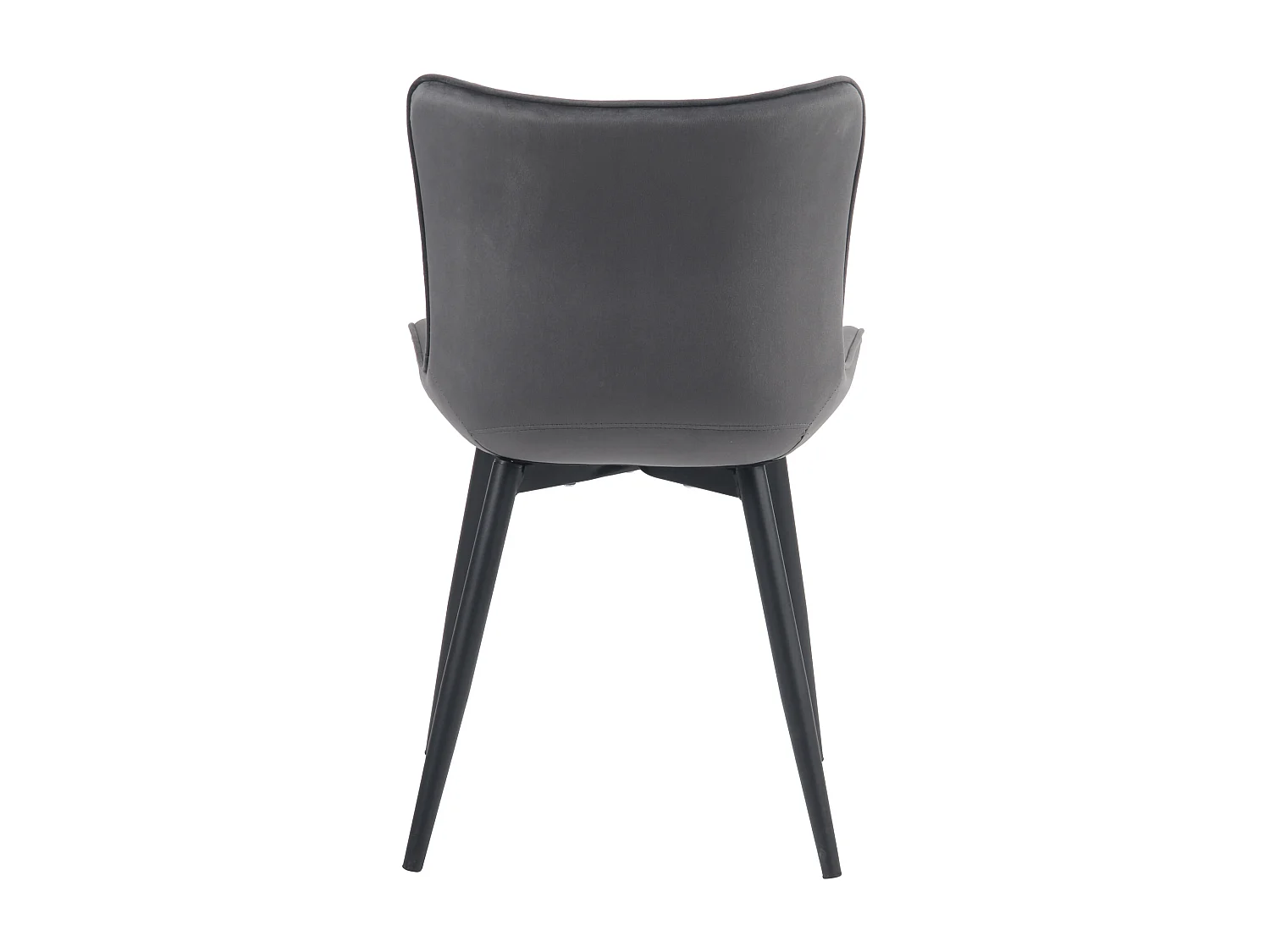 chaise salle à manger - Velours - Gris foncé - Brady