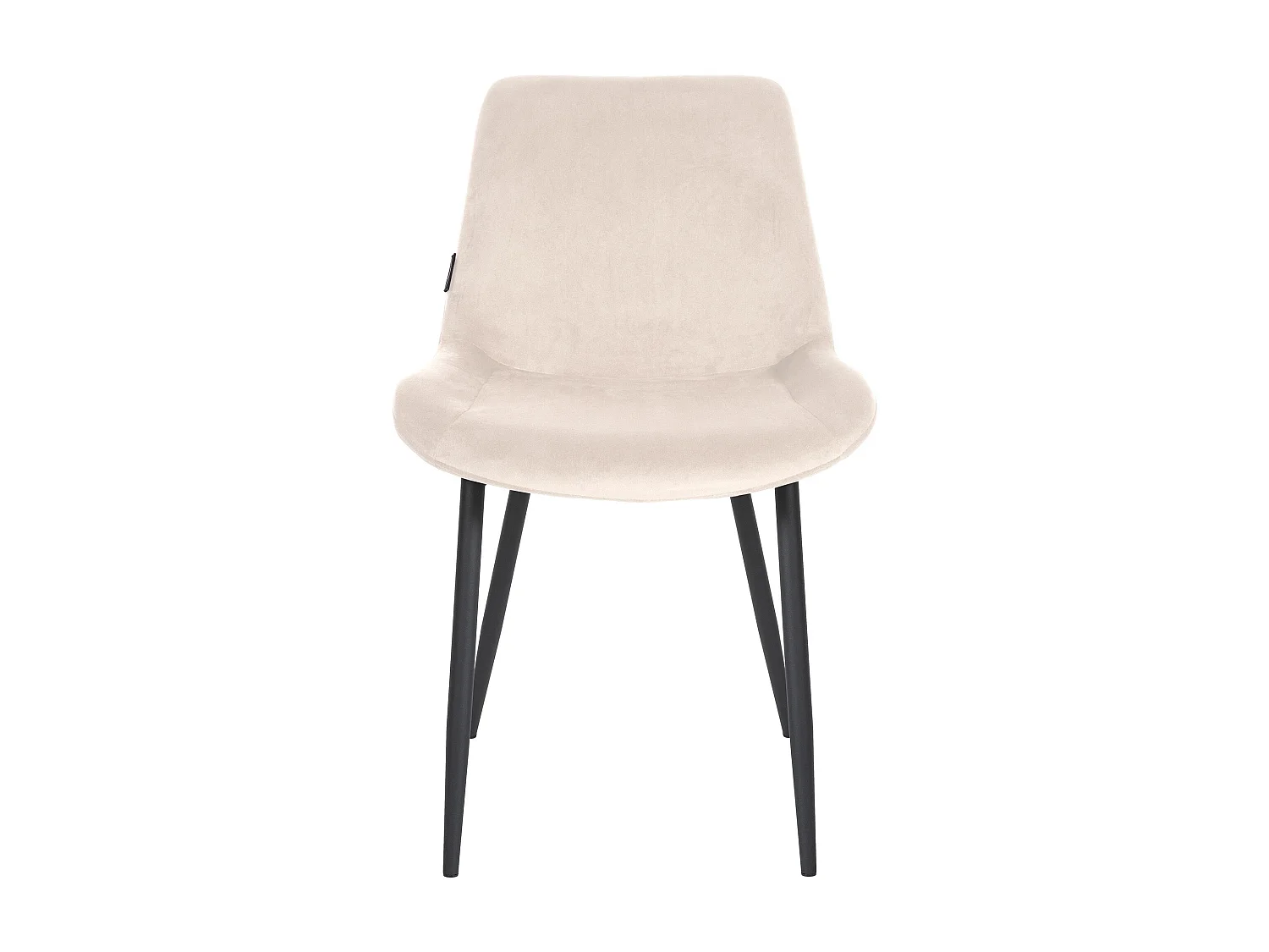 Eetkamerstoelen - Fluweel & zwart - creme - Victoria