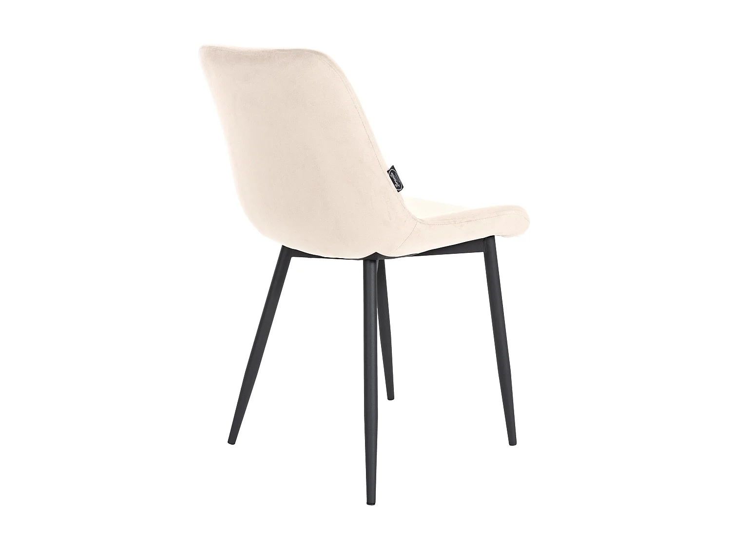 Eetkamerstoelen - Fluweel & zwart - creme - Victoria