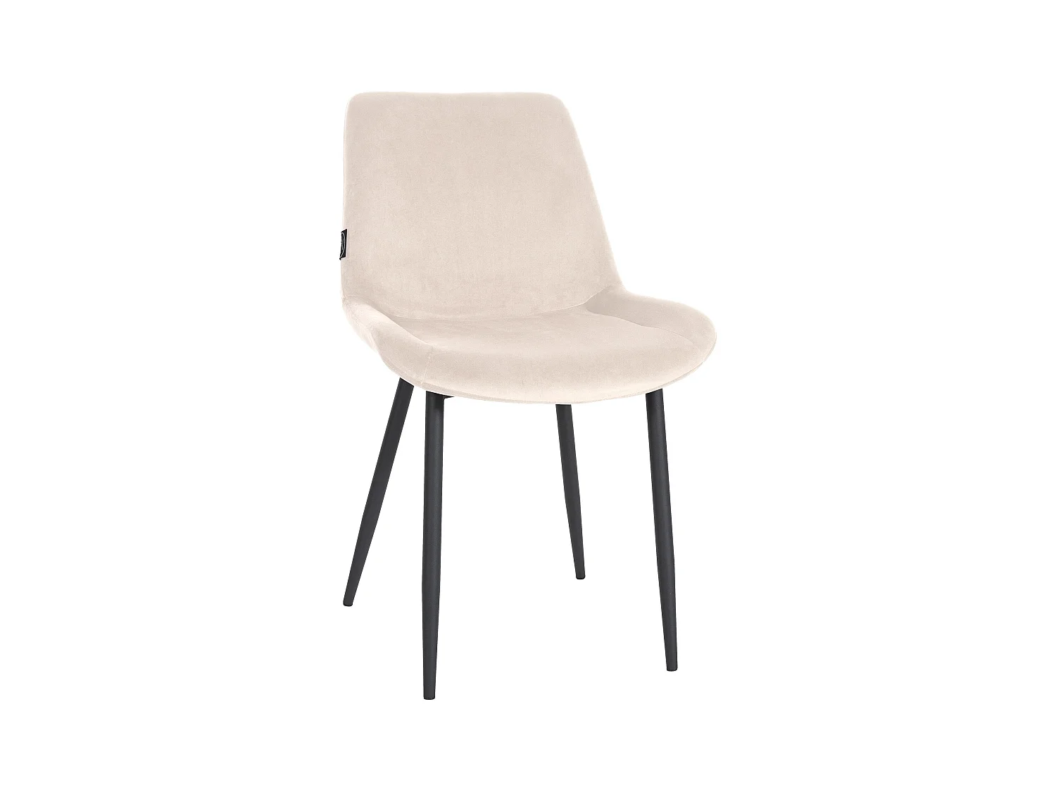 chaise salle à manger - Velours & Noir - Crème - Victoria