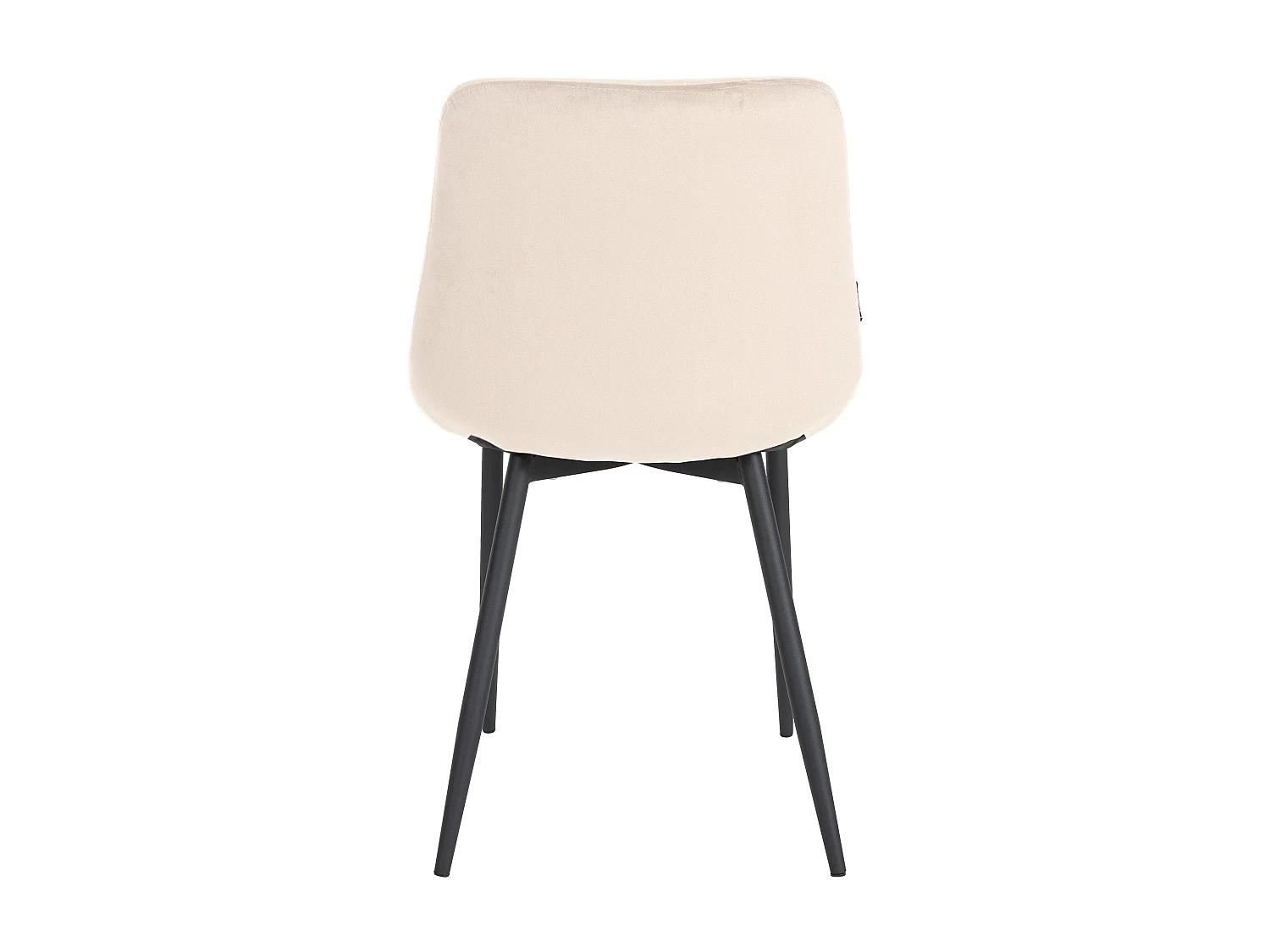 chaise salle à manger - Velours & Noir - Crème - Victoria