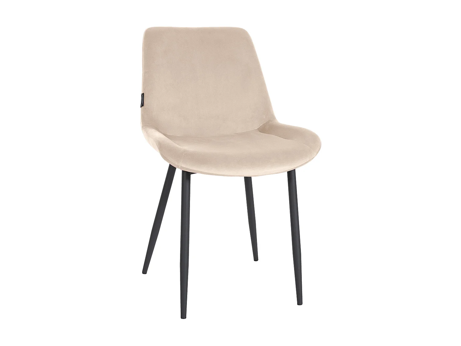 chaise salle à manger - Velours & Chrome - Crème - Victoria