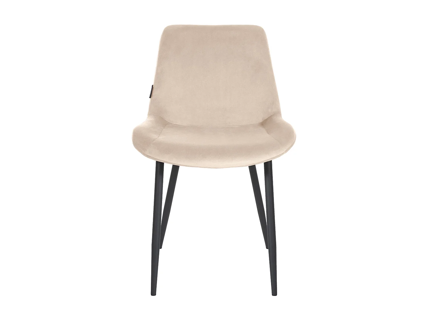 chaise salle à manger - Velours & Chrome - Crème - Victoria