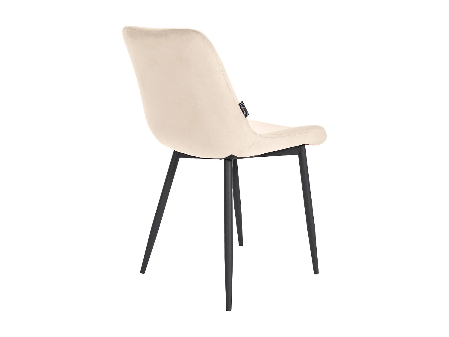 chaise salle à manger - Velours & Chrome - Crème - Victoria