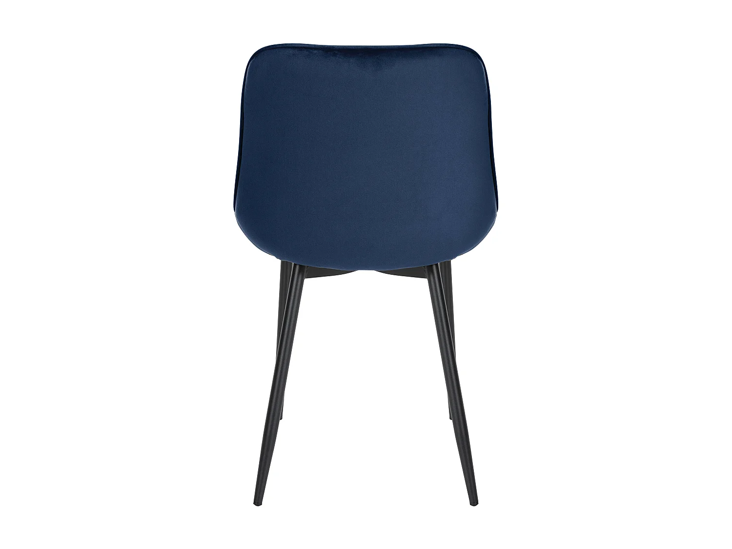 Lot de 4  chaise salle à manger - Velours & Blanc - Bleu - Springs