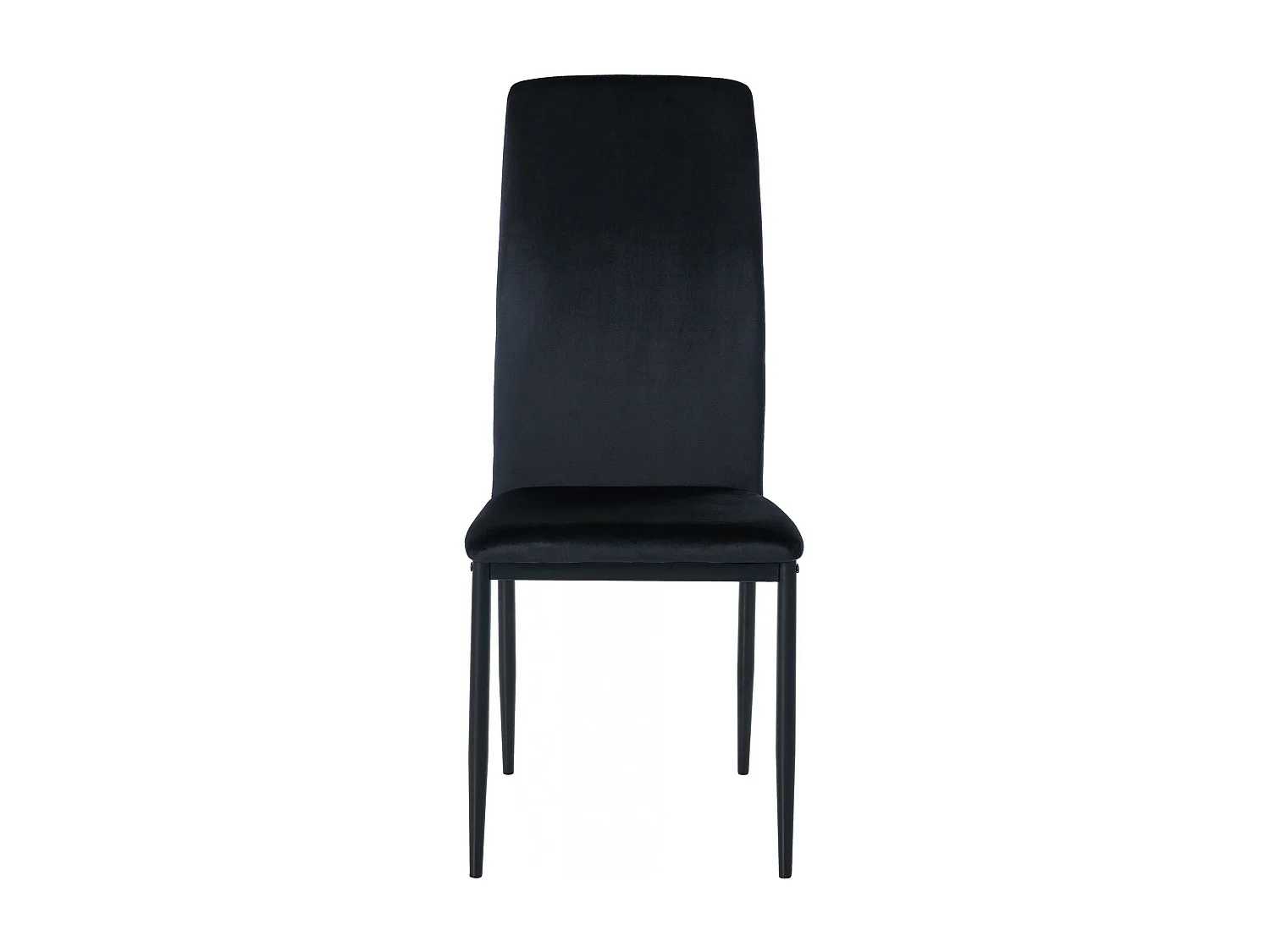 Lot de 4  chaise salle à manger - Velours & Métal - Noir - Savino