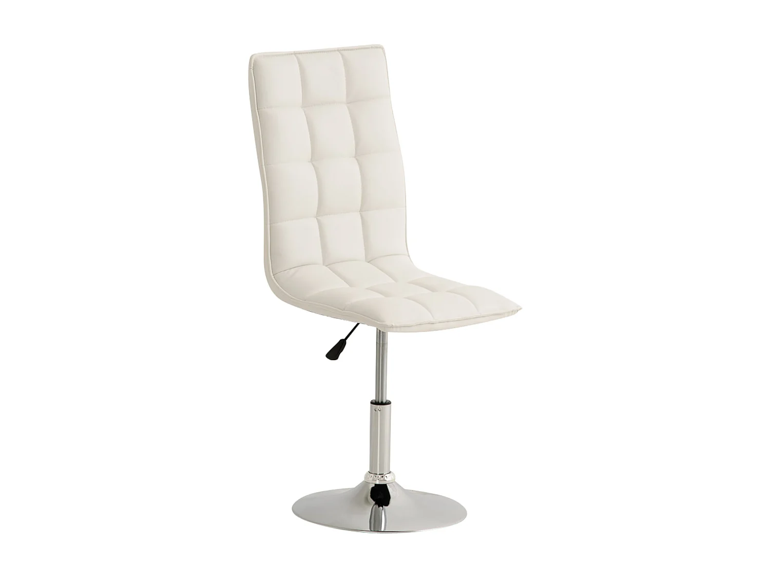 Set De 2  Silla de comedor - Simil cuero & cromo - Blanco - Peking