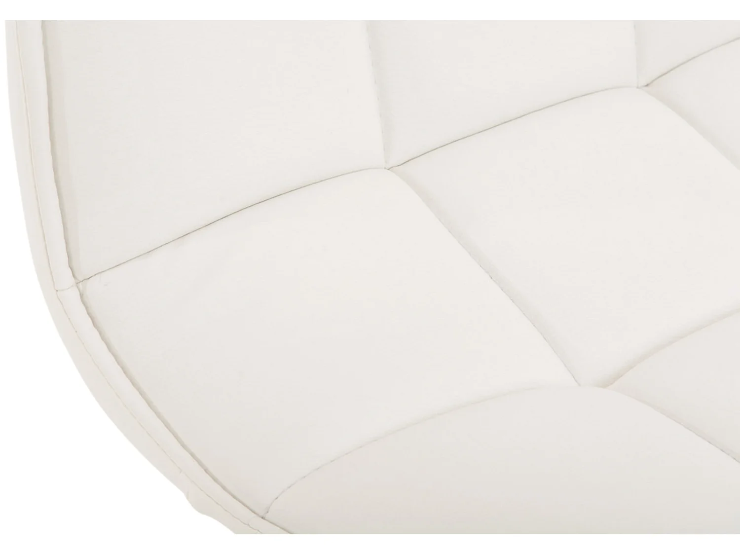 Set De 2  Silla de comedor - Simil cuero & cromo - Blanco - Peking