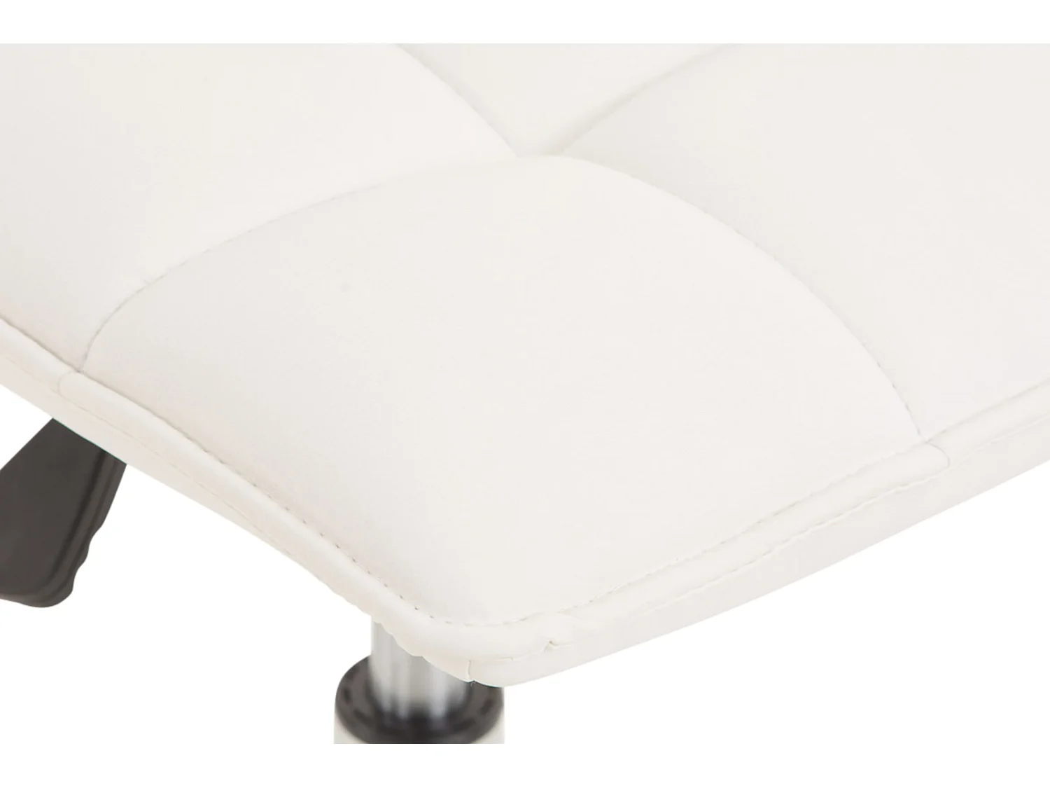 Set De 2  Silla de comedor - Simil cuero & cromo - Blanco - Peking