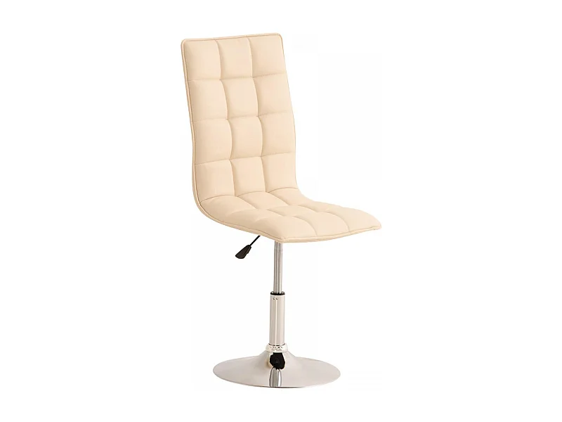 chaise salle à manger - Similicuir & Noir - Crème - Peking