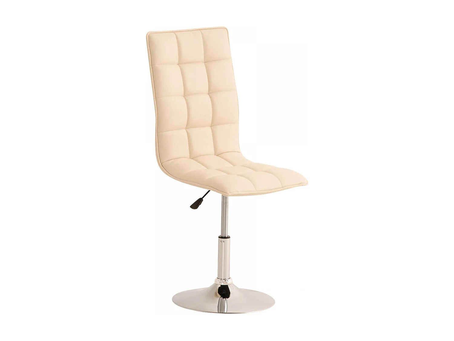 chaise salle à manger - Similicuir & Noir - Crème - Peking