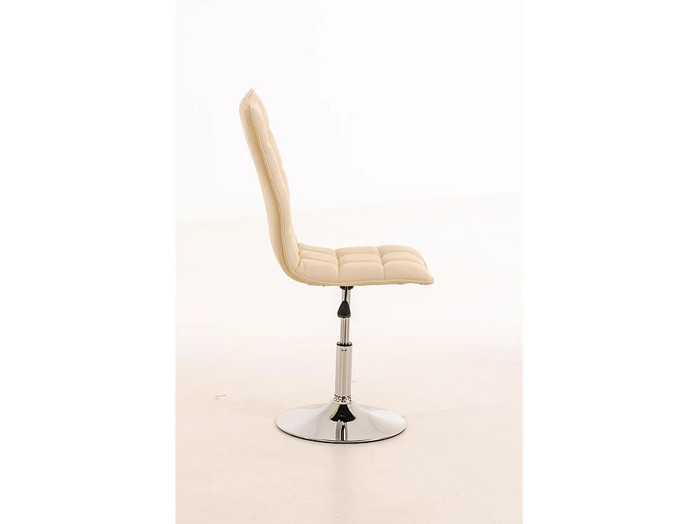 chaise salle à manger - Similicuir & Noir - Crème - Peking