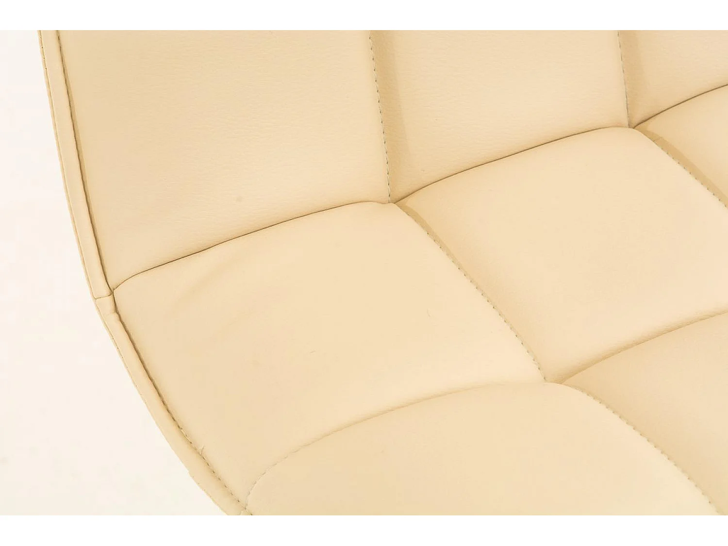 chaise salle à manger - Similicuir & Noir - Crème - Peking