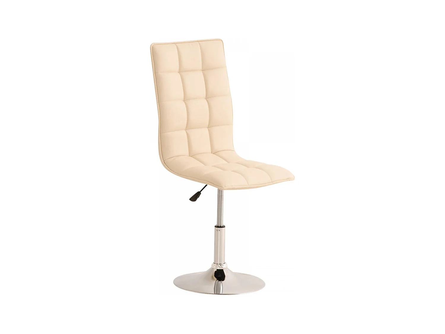 chaise salle à manger - Similicuir & Noir - Crème - Peking