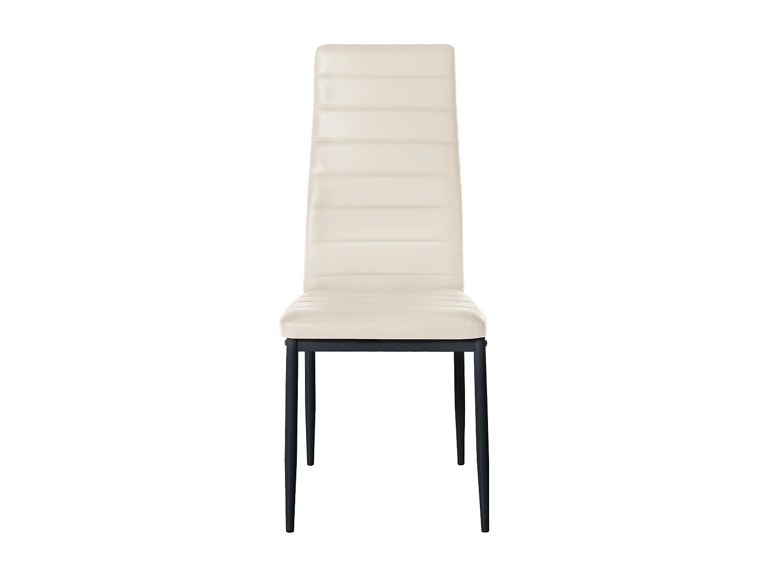 Lot de 6  chaise salle à manger - Similicuir - Crème - Mayfair